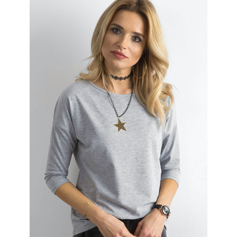 BASIC Šedé dámske tričko RV-BZ-4661.48P-gray 18799722