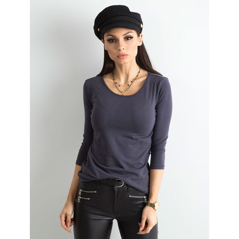 BASIC Dámske šedé tričko RV-BZ-4690.70-dark grey 18836971