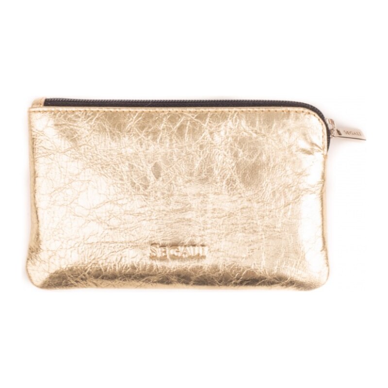 SEGALI Kožená mini peňaženka-kľúčenka 7289 golden shiny 66590425