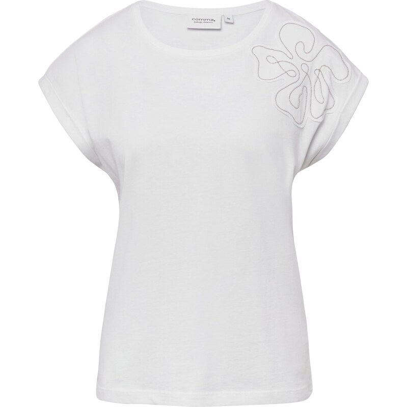 comma casual identity Tričko strieborná / biela 65650270