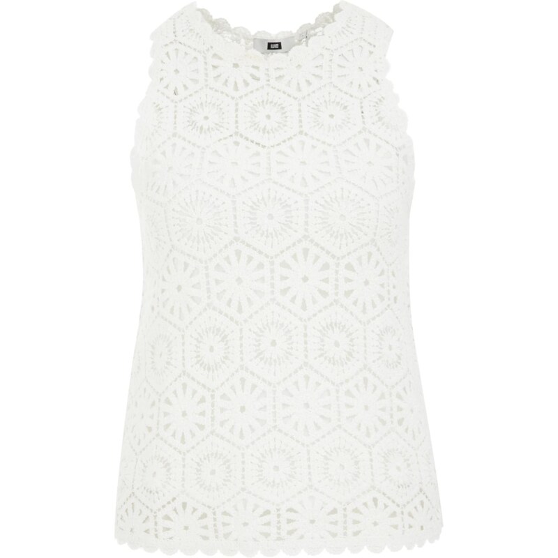 WE Fashion Vyšívaný top biela 65881903