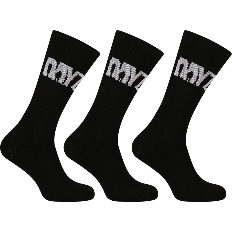 3PACK ponožky DAYZ vysoké čierné SURVIVOR (BI245) 63702826