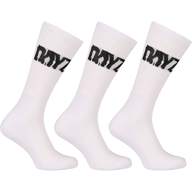 3PACK ponožky DAYZ vysoké bielé SURVIVOR (BI247) 63702825