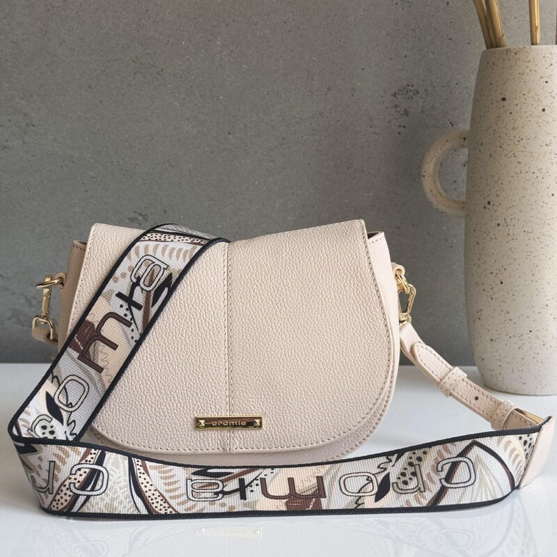 Kožená kabelka CROMIA Aruba krémová 64169578