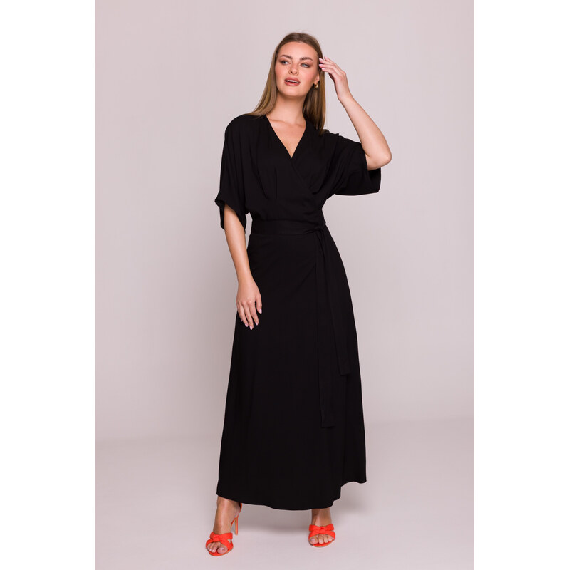 Stylove Viskózové maxi šaty | čierna S406 64170466