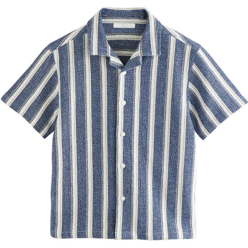 Next Košeľa béžová / modrá / biela 64173991