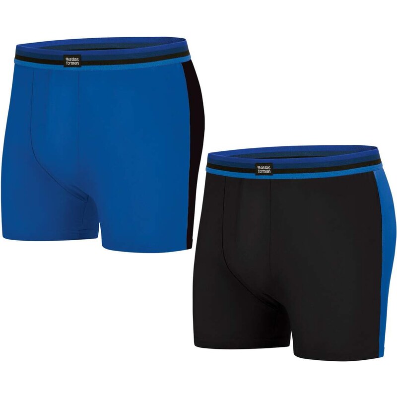 Sada 2 pružných boxeriek Sporty Atlas For Men Modrá 61681714
