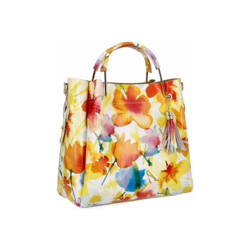 Kožené kabelka kufrík Vittoria Gotti žltá 5702-1 64174997