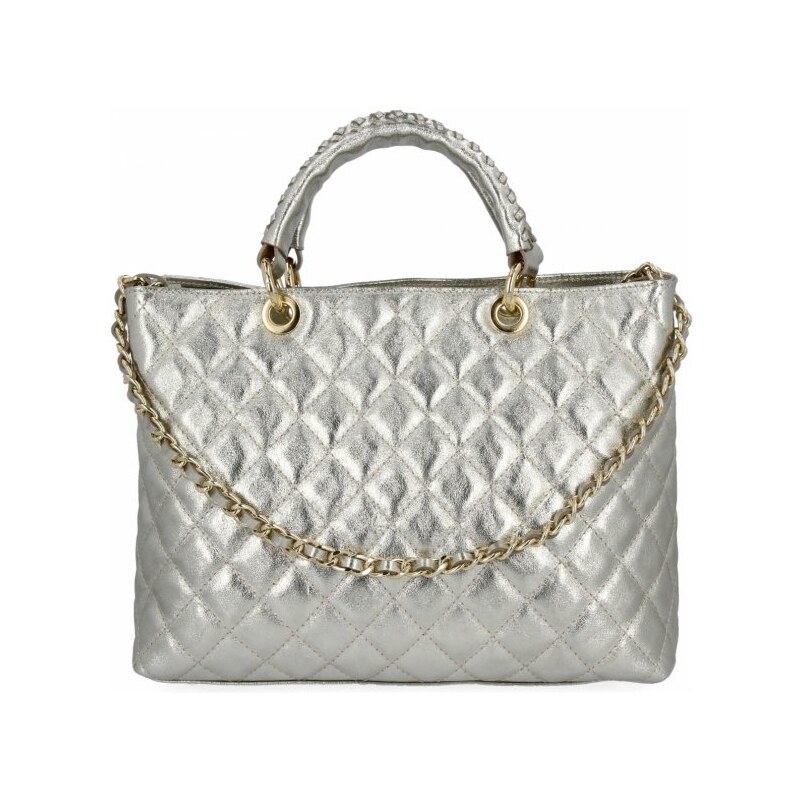 Kožené kabelka kufrík Vittoria Gotti zlatá 3203 64174999