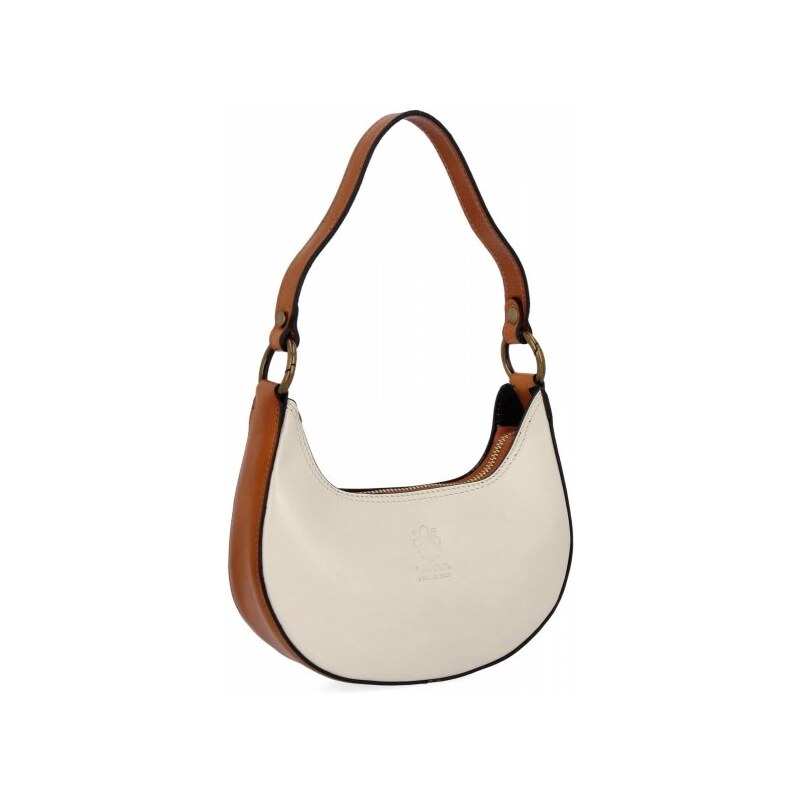 Kožené kabelka klasická Vittoria Gotti béžová 536 64175003