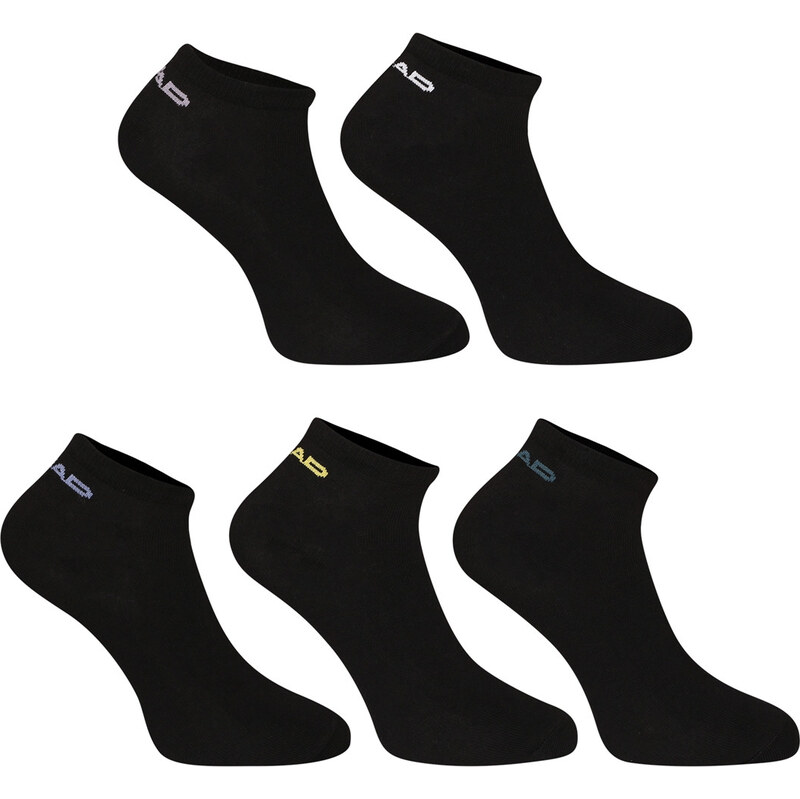 5PACK ponožky HEAD nízke čierne (701230708 003) 64135652