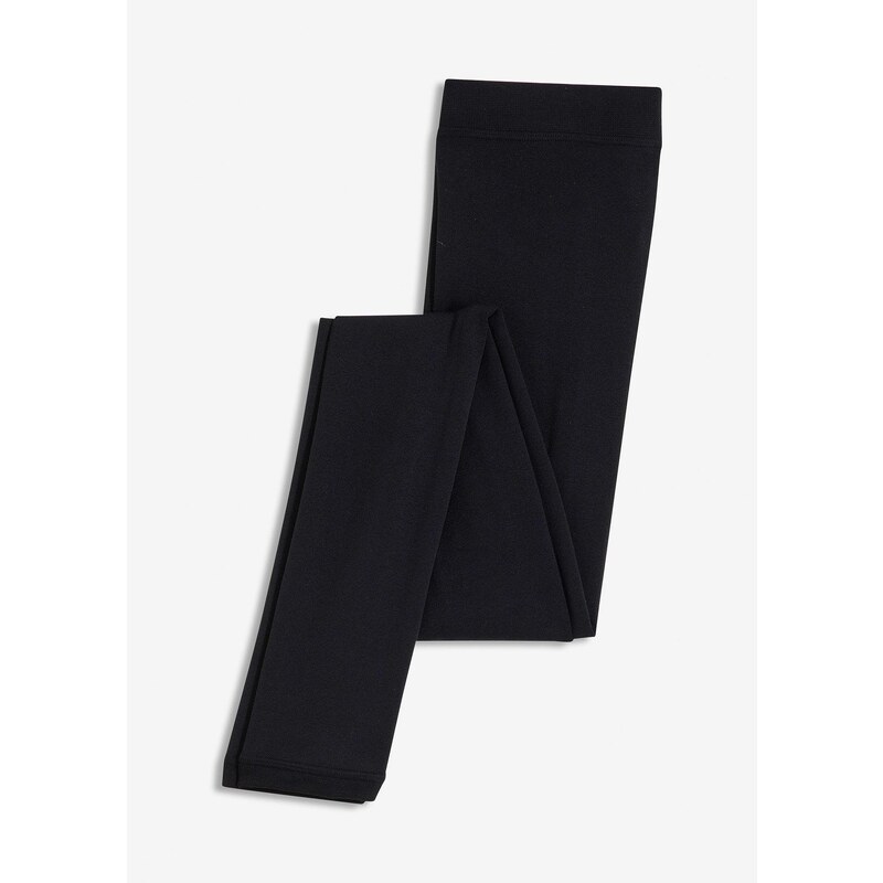 bonprix Termo legíny, flís, 140 den, farba čierna 45131842