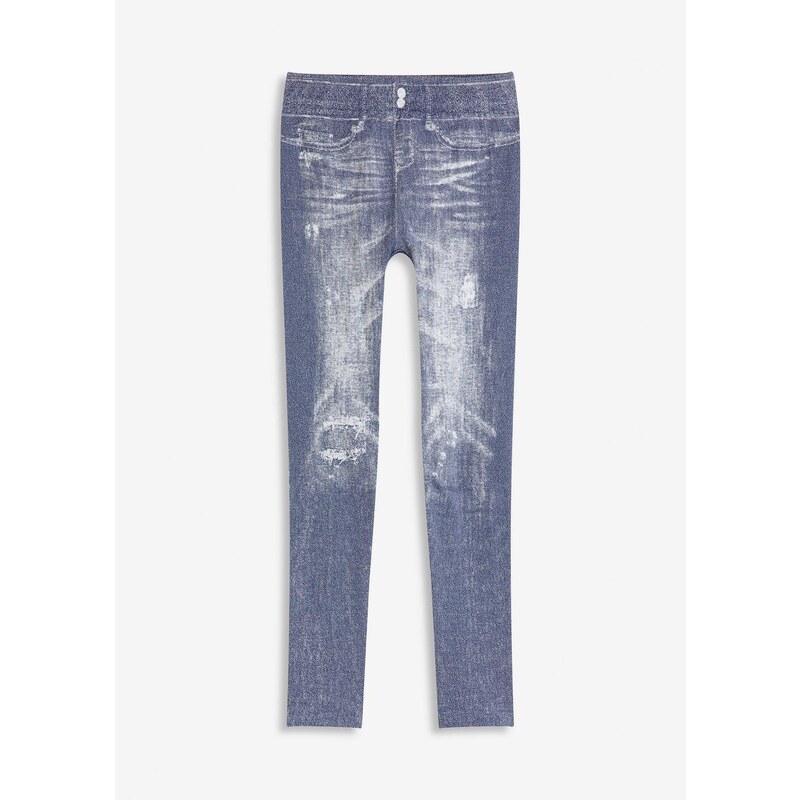 bonprix Bezšvíkové legíny s mäkkou vnútornou stranou, farba modrá 44793002