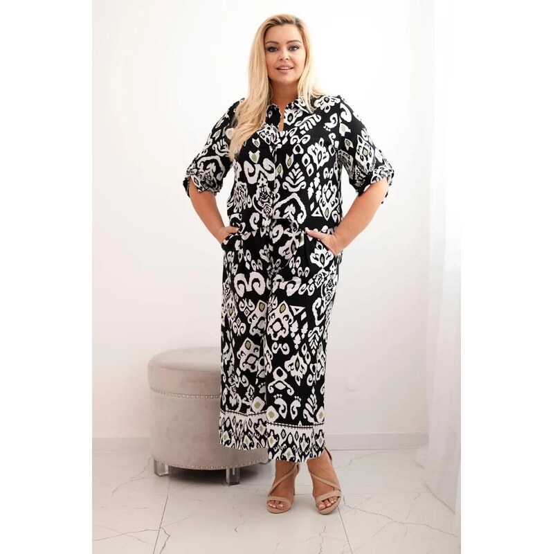 MladaModa Viskózová oversize súprava s orientálnym vzorom model M203 65082657