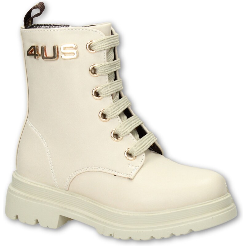 4US CESARE PACIOTTI Crema Beige členkové čižmy 64193694