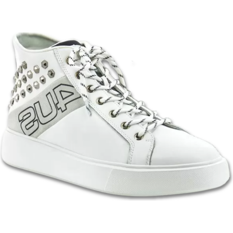 4US CESARE PACIOTTI Logo White členkové čižmy 64193696