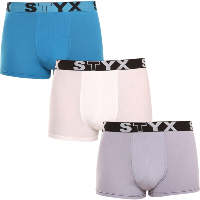 3PACK pánske boxerky Styx športová guma viacfarebné (G969106167) 30284331