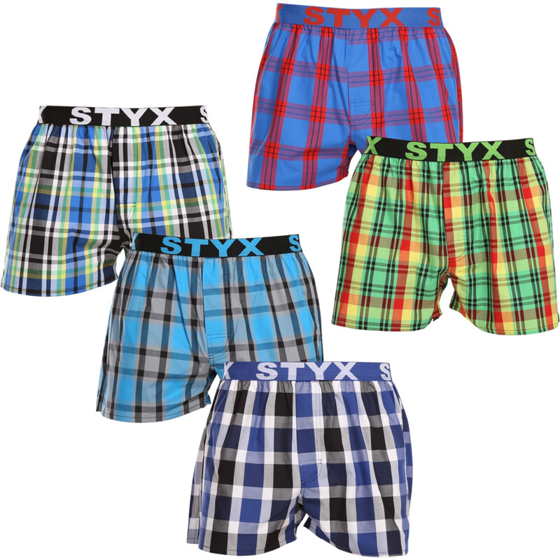 5PACK pánske trenky Styx športová guma viacfarebné (5B1167890) 47428483