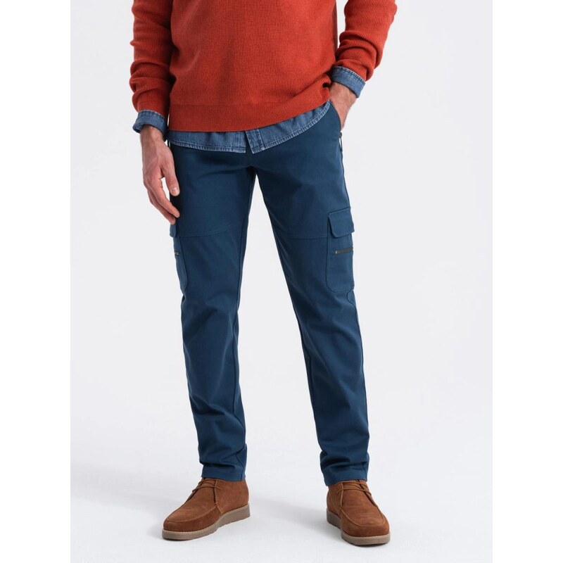 Ombre Clothing Trendové tmavomodré pánske joggery V1 PACG-0204 64194740