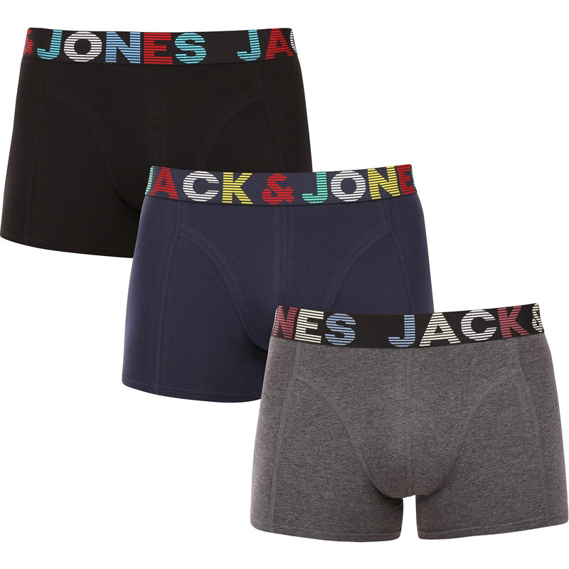 3PACK pánske boxerky Jack and Jones viacfarebné (12243393) 60689715