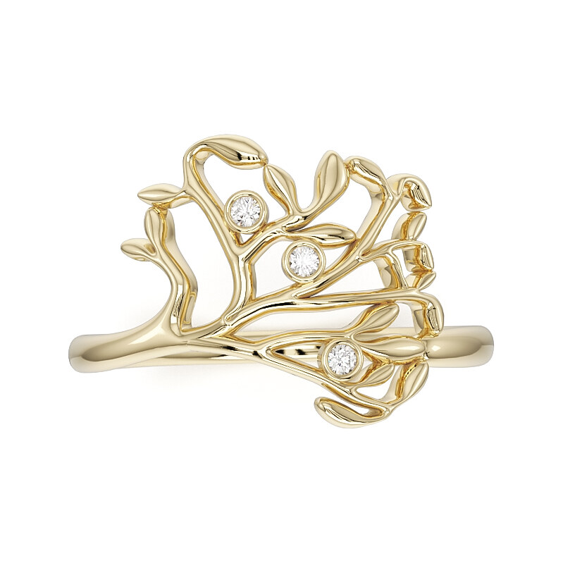 Prsteň zo žltého zlata 22201/ZX 64194965