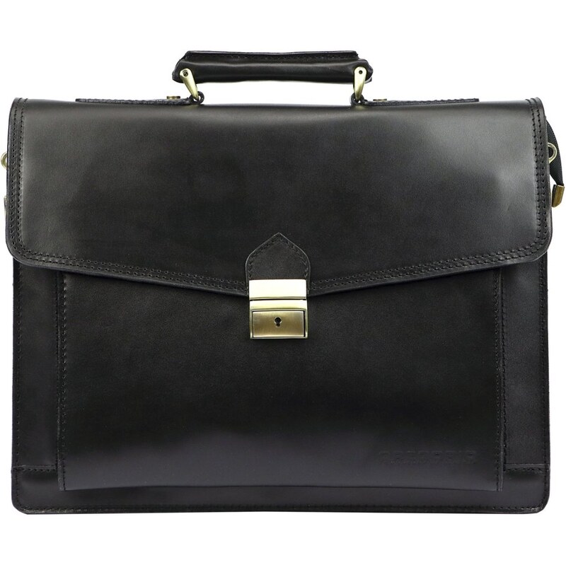 Gregorio Kožená aktovka Pepe čierna 65260626