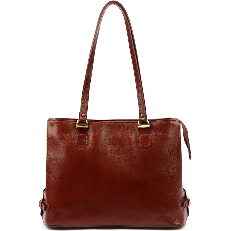 FLORENCE Dámska kožená kabelka PARIS hnedá 18971856