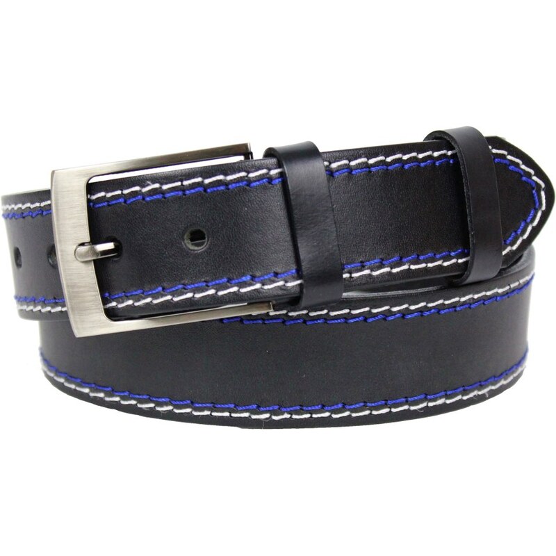 Penny Belts Pánsky kožený opasok2 234-2MB čierny 37585680