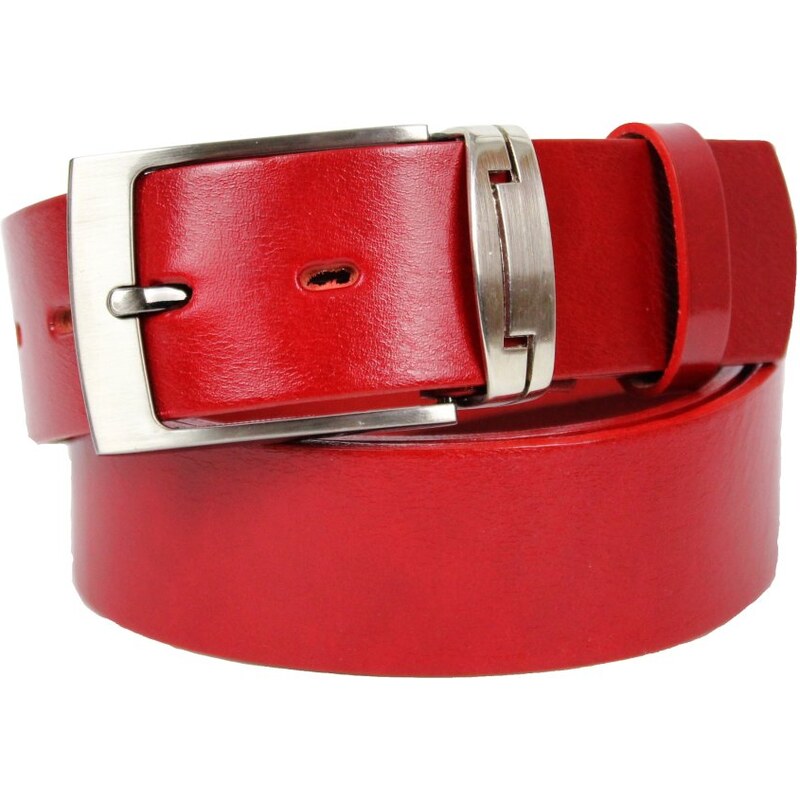Penny Belts Pánsky kožený opasok 234-PR93 červený 37773932