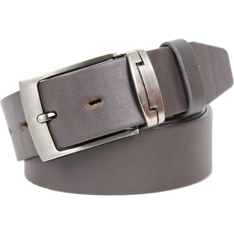 Penny Belts Pánsky kožený opasok 234-PR09 sivý 37585681