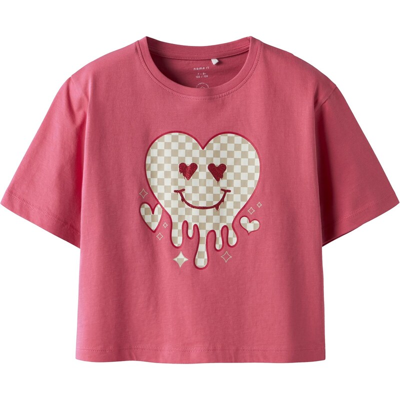 NAME IT Tričko NKFKAREN tmavobéžová / ružová / biela 64201535