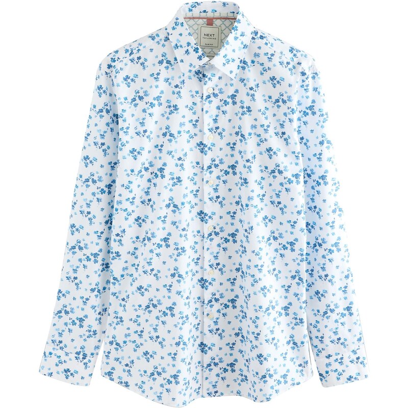 Next Košeľa svetlomodrá / šedobiela 65677983