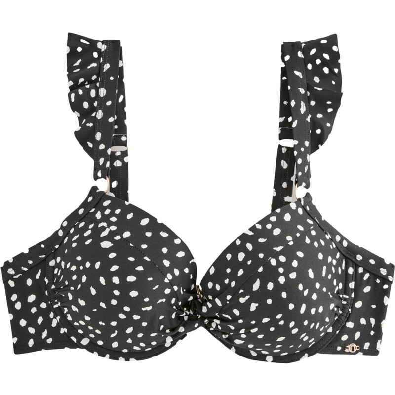 Next Bikinový top čierna / biela 64565581