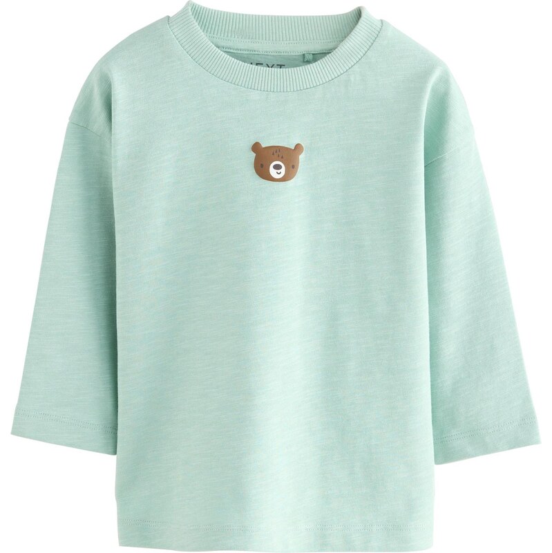 Next Tričko azúrová / hnedá 64488324