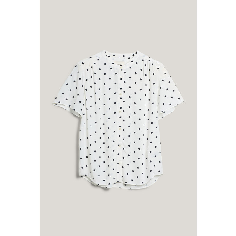 BLÚZKA GANT REG DOT PRINT BLOUSE EGGSHELL 63426147