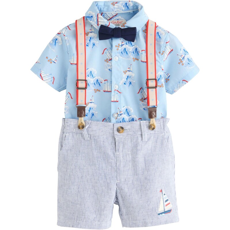 Next Set námornícka modrá / svetlomodrá / červená / biela 64293963