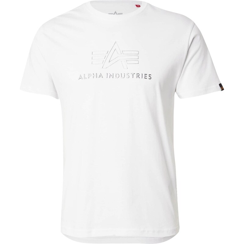 ALPHA INDUSTRIES Tričko strieborná / biela 64202052
