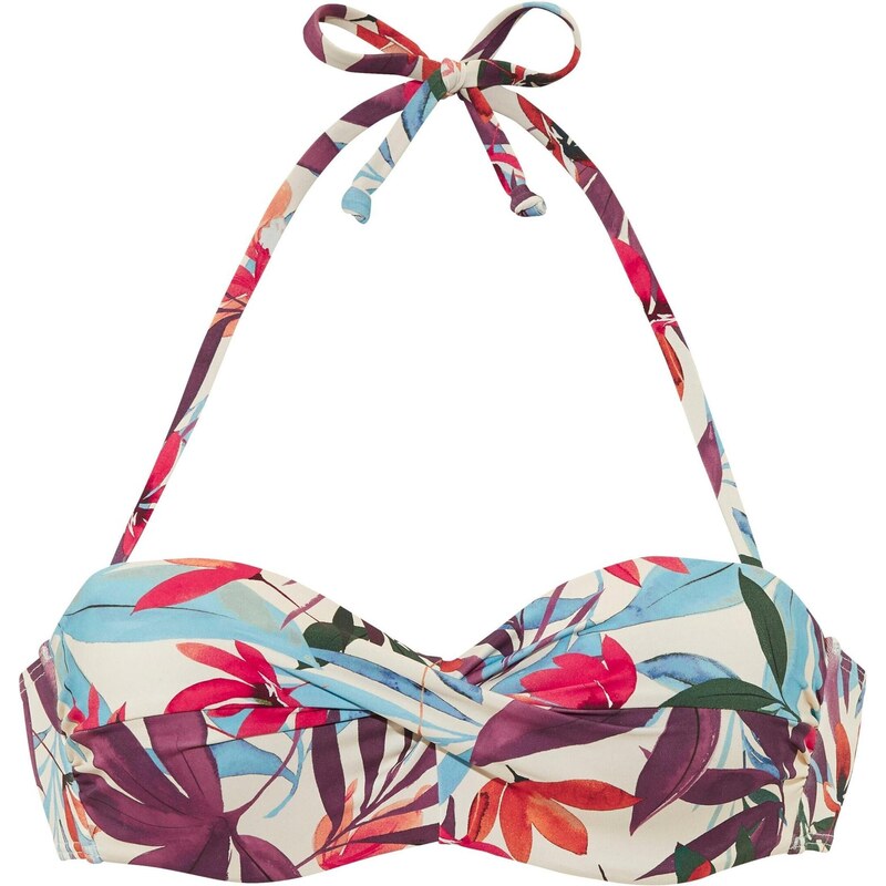 LASCANA Bikinový top krémová / svetlomodrá / tmavozelená / fialová / 64201384