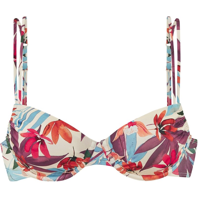 LASCANA Bikinový top krémová / svetlomodrá / černicová / červená 64201385