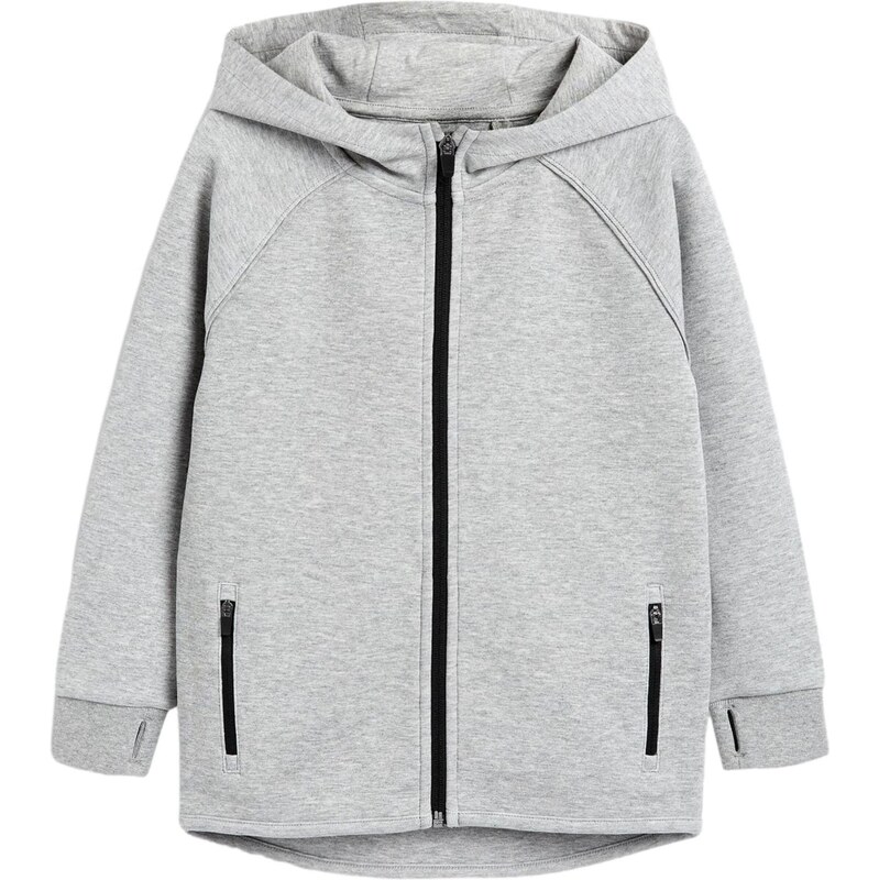 Next Tepláková bunda sivá melírovaná 64458057