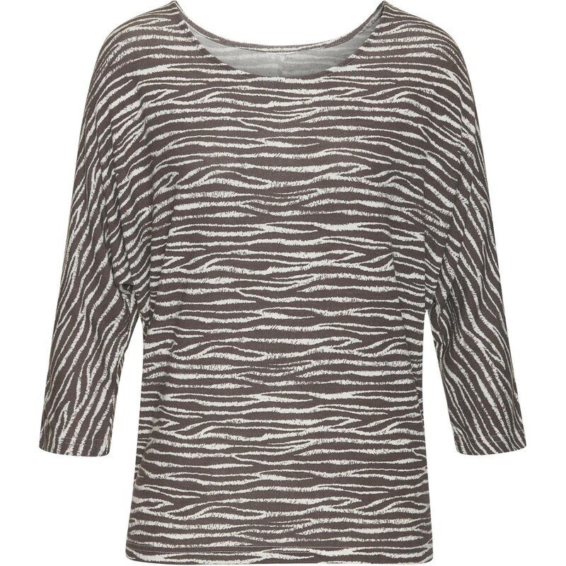 LASCANA Tričko krémová / tmavosivá 65645480