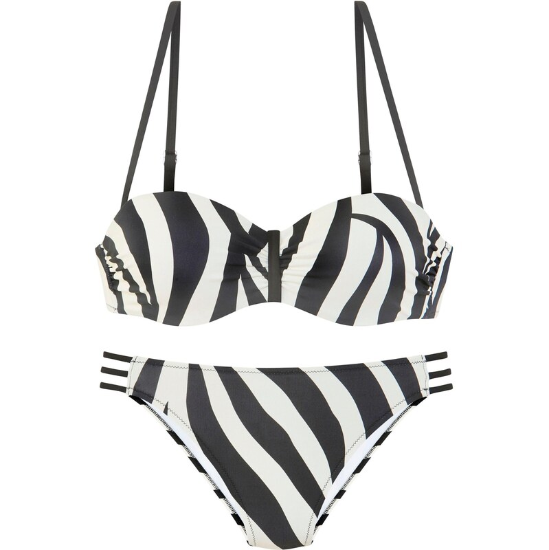 FRENCH CONNECTION Bikiny čierna / biela 64201344