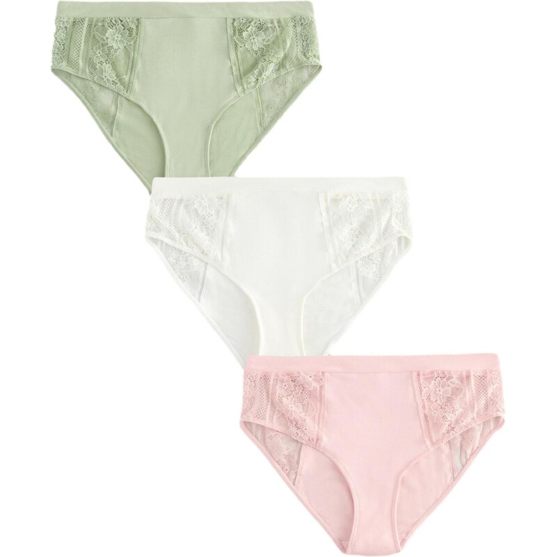 Next Nohavičky zelená / ružová / biela 64559233