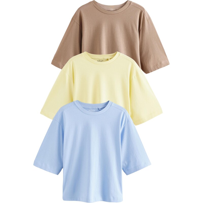 Next Tričko nebesky modrá / brokátová / svetložltá 65651790