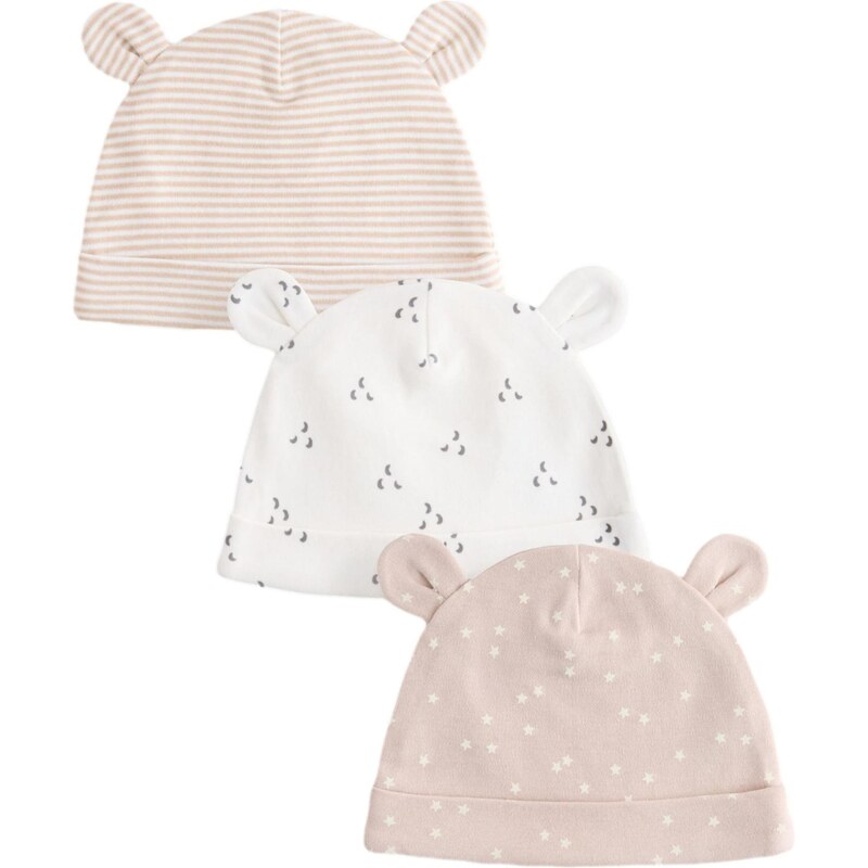 Next Čiapky béžová / nebielená / tmavosivá / biela 65878409