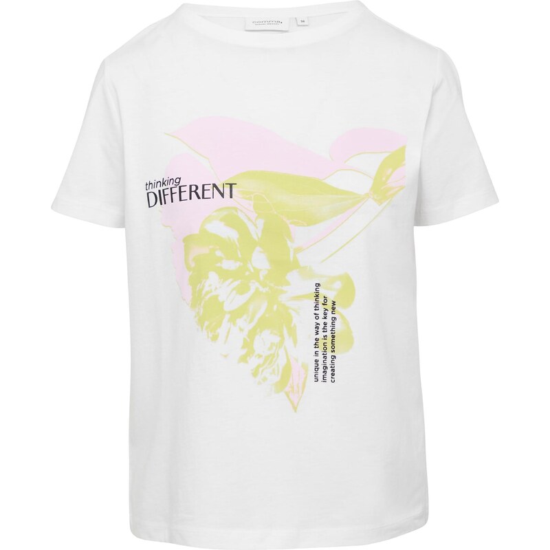 comma casual identity Tričko horčicová / pastelovo ružová / čierna / 65649300