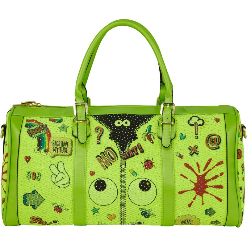 MYMO Víkendová taška Eyetheme nefritová / svetlozelená / karmínovo 66068761