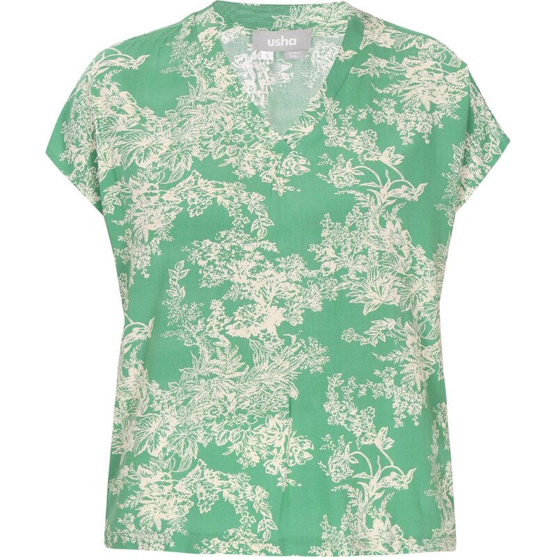 Usha Blúzka svetlobéžová / zelená 66139358