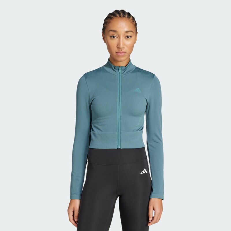 Adidas Úpletová bunda so zapínaním na zips Workout Essentials 64202721