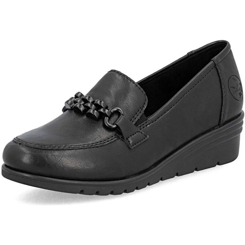 Dámske mokasíny RIEKER L5361-00 čierna W5 64203401